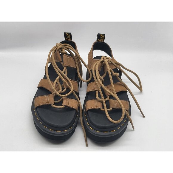 Dr. Martens Nartilla Shoes Womens Size 7 Gladiator‎ Platform Sandals Leather - Picture 2 of 10
